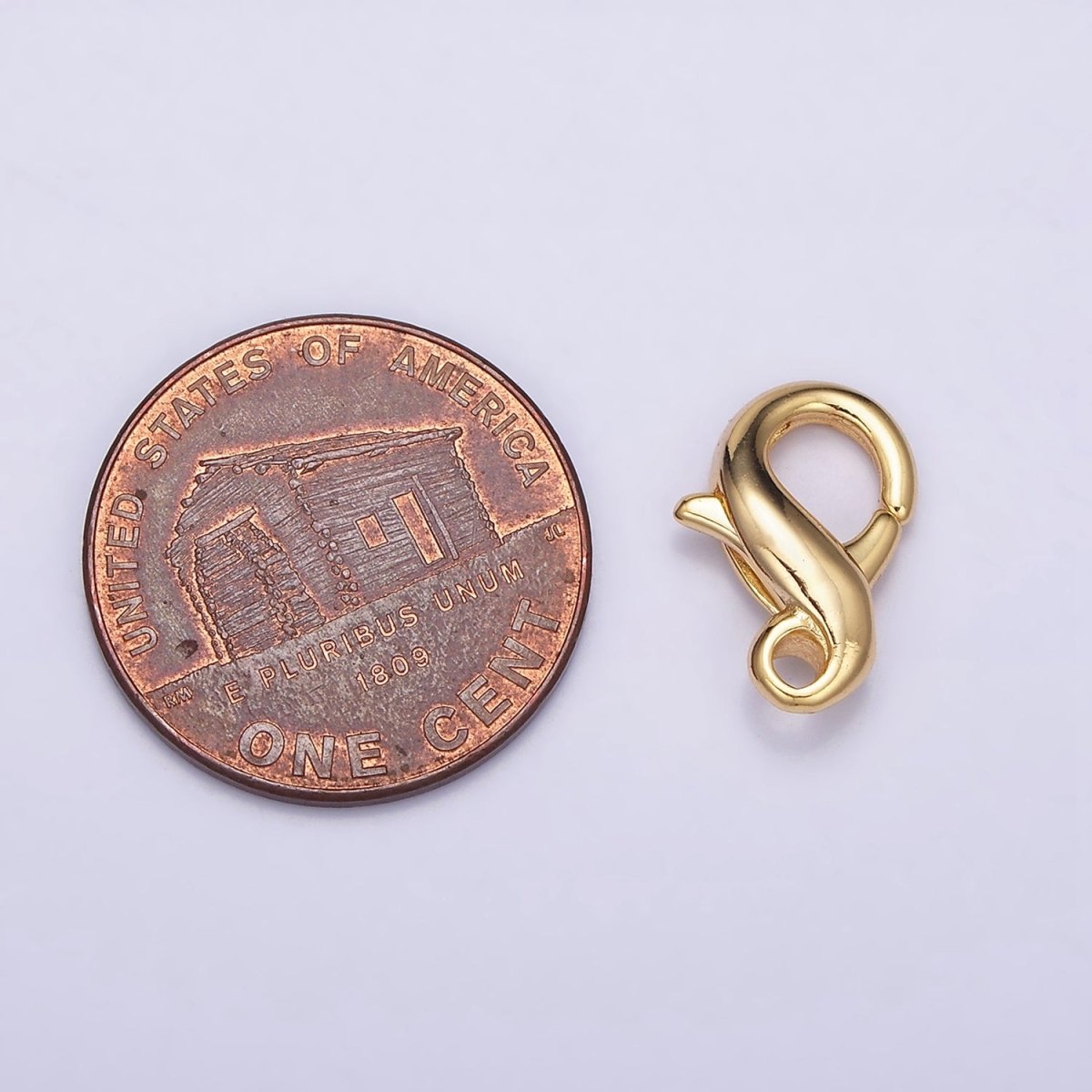 16K Gold Filled 13.5mm Double Infinity Lobster Clasps Jewelry Closure Supply | Z-395