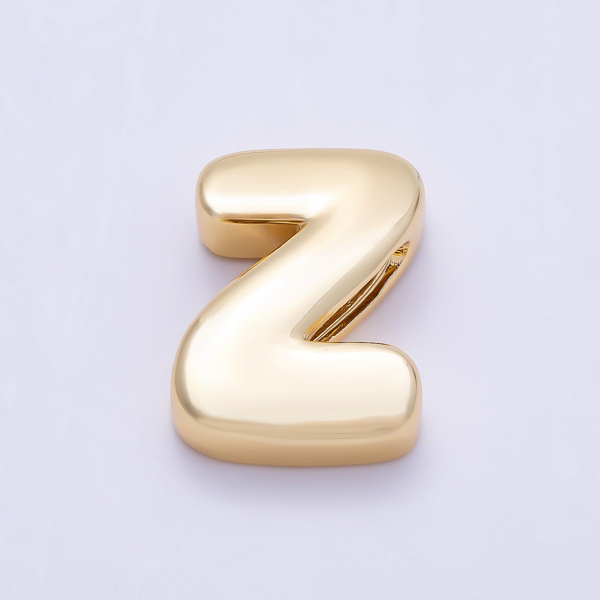 16K Gold Filled 20mm Minimalist Chubby Initial Letter A-Z Alphabet Personalized Bead | Beads-00414 ~ Beads-00439