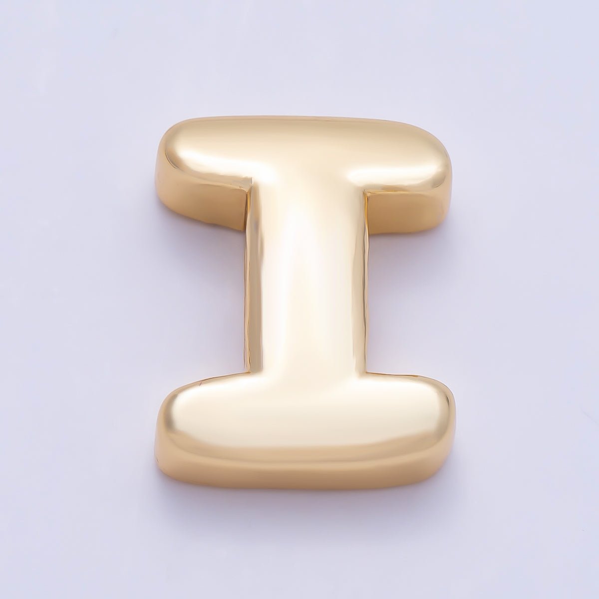 16K Gold Filled 20mm Minimalist Chubby Initial Letter A-Z Alphabet Personalized Bead | Beads-00414 ~ Beads-00439