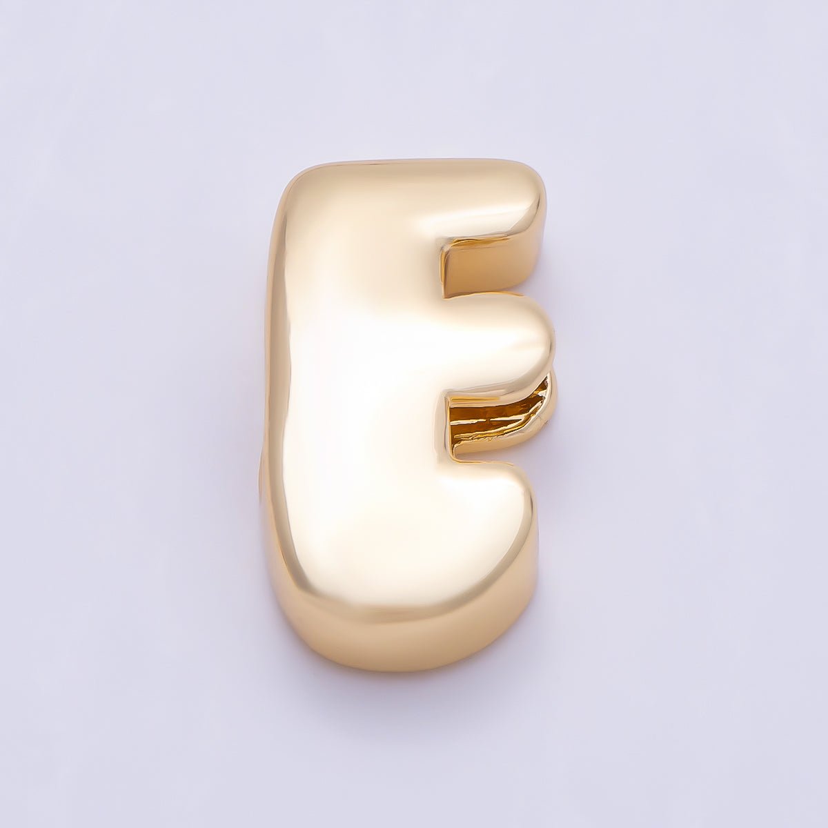 16K Gold Filled 20mm Minimalist Chubby Initial Letter A-Z Alphabet Personalized Bead | Beads-00414 ~ Beads-00439