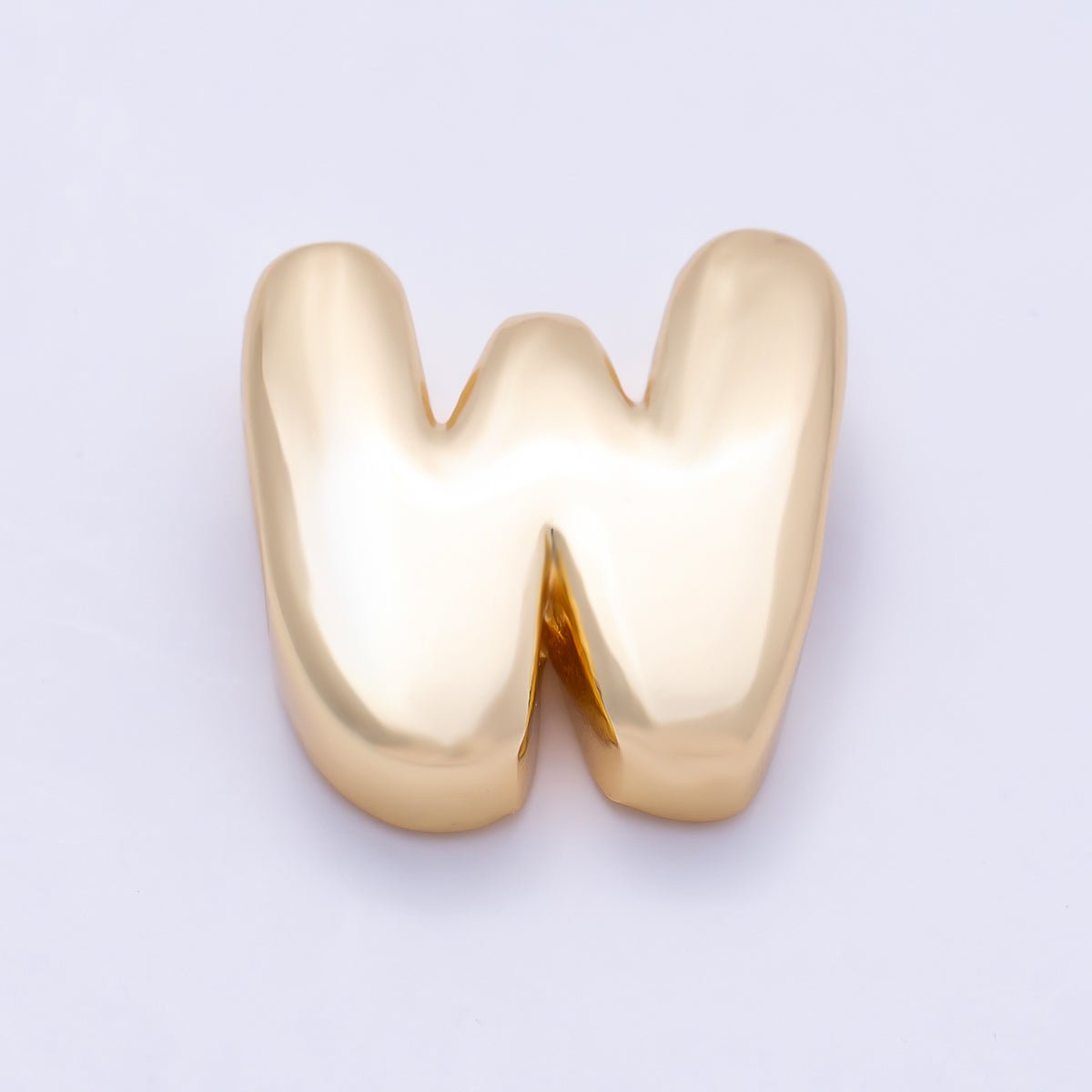 16K Gold Filled 20mm Minimalist Chubby Initial Letter A-Z Alphabet Personalized Bead | Beads-00414 ~ Beads-00439