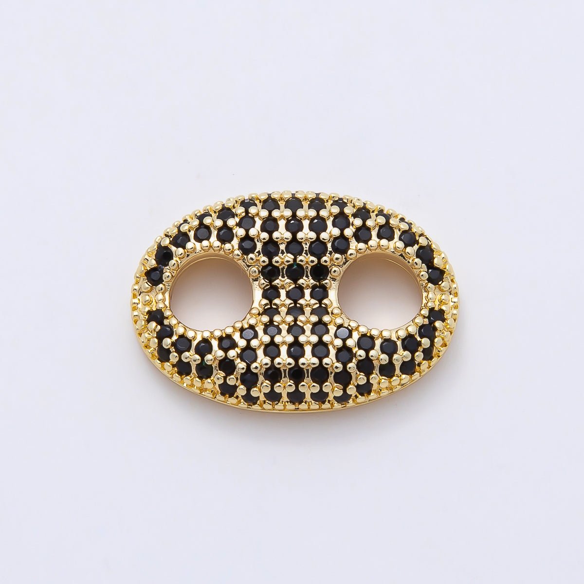 16K Gold Filled 20mm x 15mm Birthstone Micro Paved CZ Anchor Mariner Link | Findings-00343 ~ Findings-00354