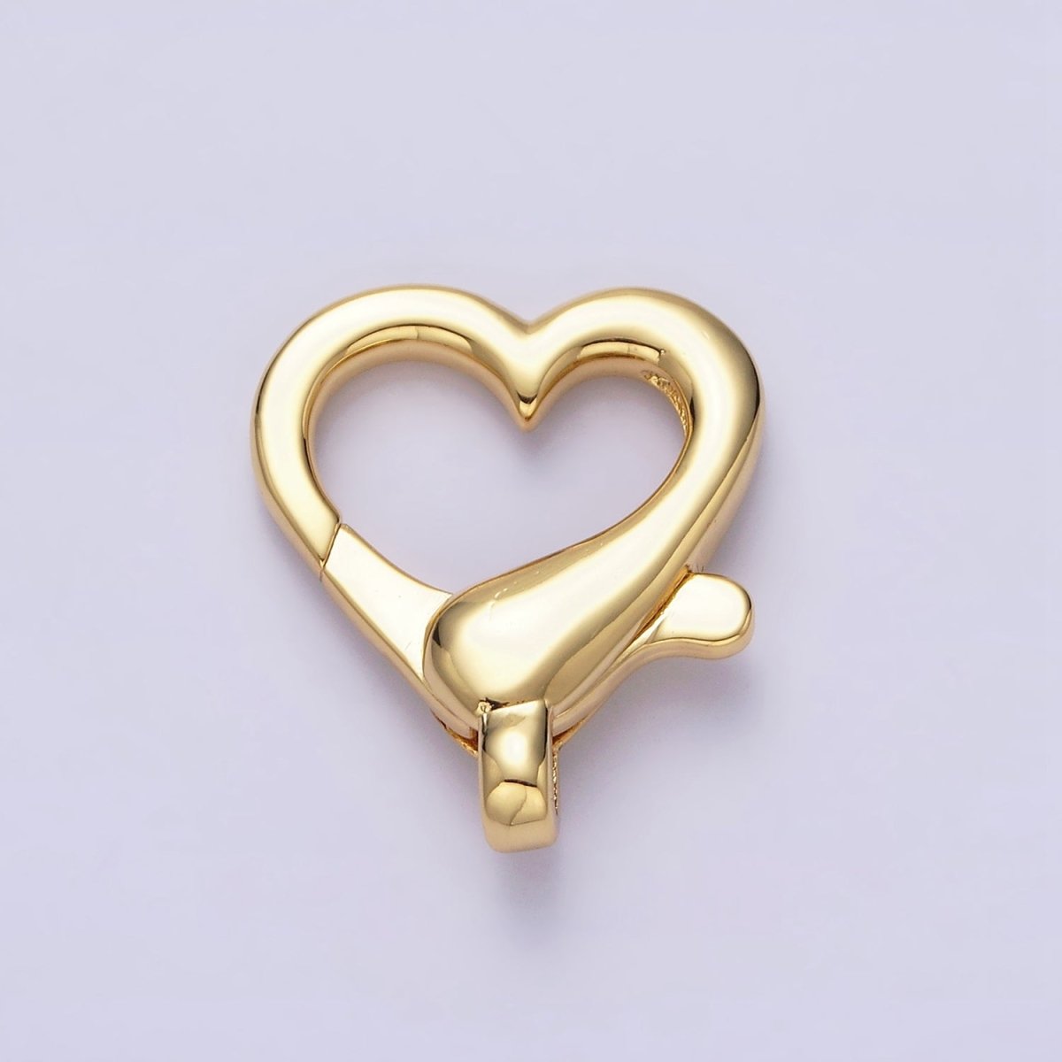 16K Gold Filled 25.5mm Heart Lobster Clasps Jewelry Statement Closure | Z-404