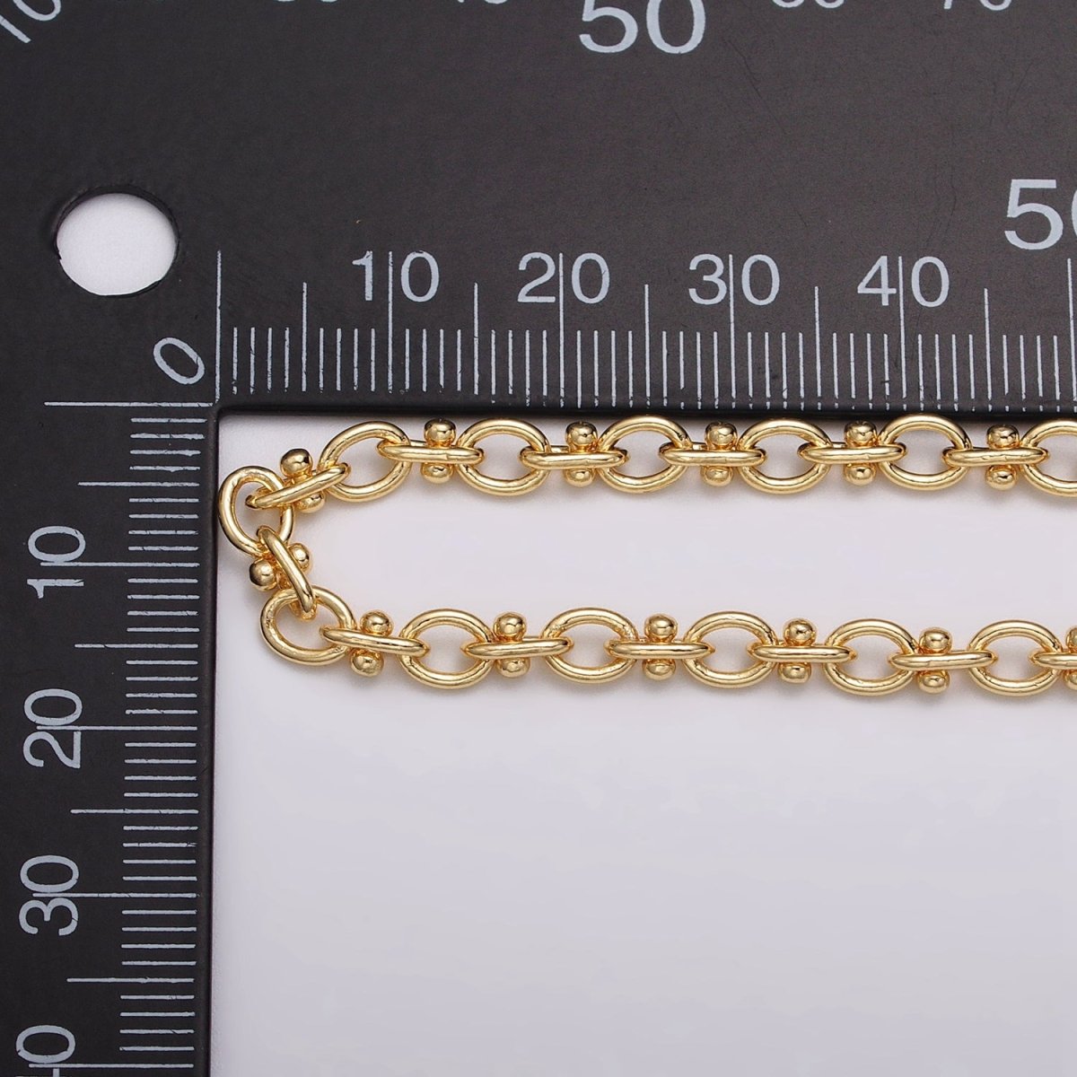 16K Gold Filled 4.5mm Figaro Long and Short Fancy Cable Unfinished Chain in Gold & Silver | ROLL-1179 ROLL-1180 Clearance Pricing