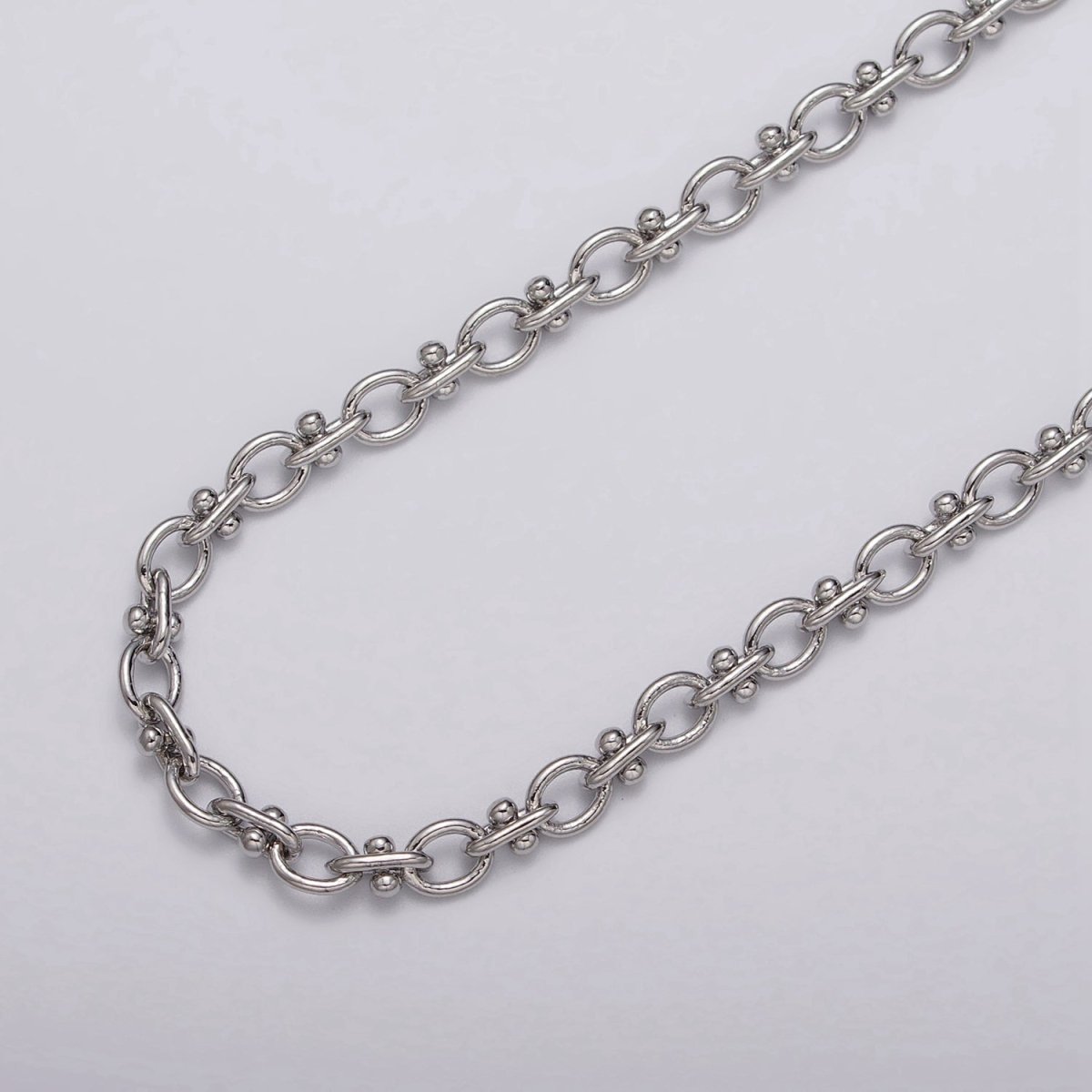 16K Gold Filled 4.5mm Figaro Long and Short Fancy Cable Unfinished Chain in Gold & Silver | ROLL-1179 ROLL-1180 Clearance Pricing