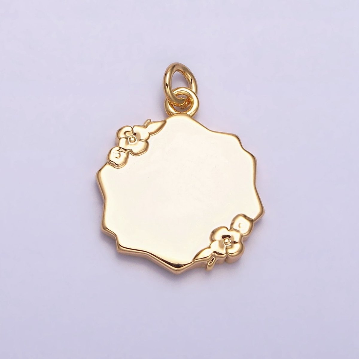 16K Gold Filled Baby Shower Hand & Feet White, Pink, Blue Sparkly Enamel Flower Charm | AC1111 - AC1116