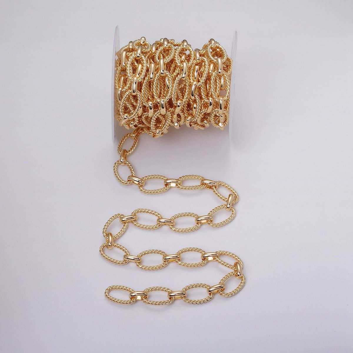 16k Gold Filled Chain by Yard Rope Oval Cable Chain Unfinished Chain Wholesale Chunky Chain Large Oval Link Chain | ROLL-1319 ROLL-1320