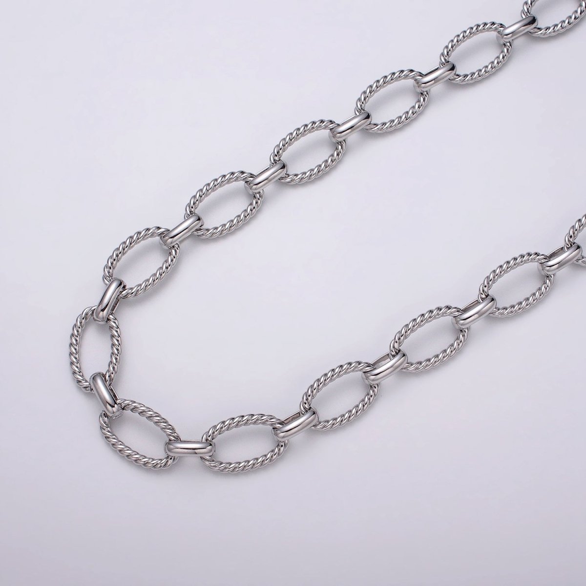 16k Gold Filled Chain by Yard Rope Oval Cable Chain Unfinished Chain Wholesale Chunky Chain Large Oval Link Chain | ROLL-1319 ROLL-1320