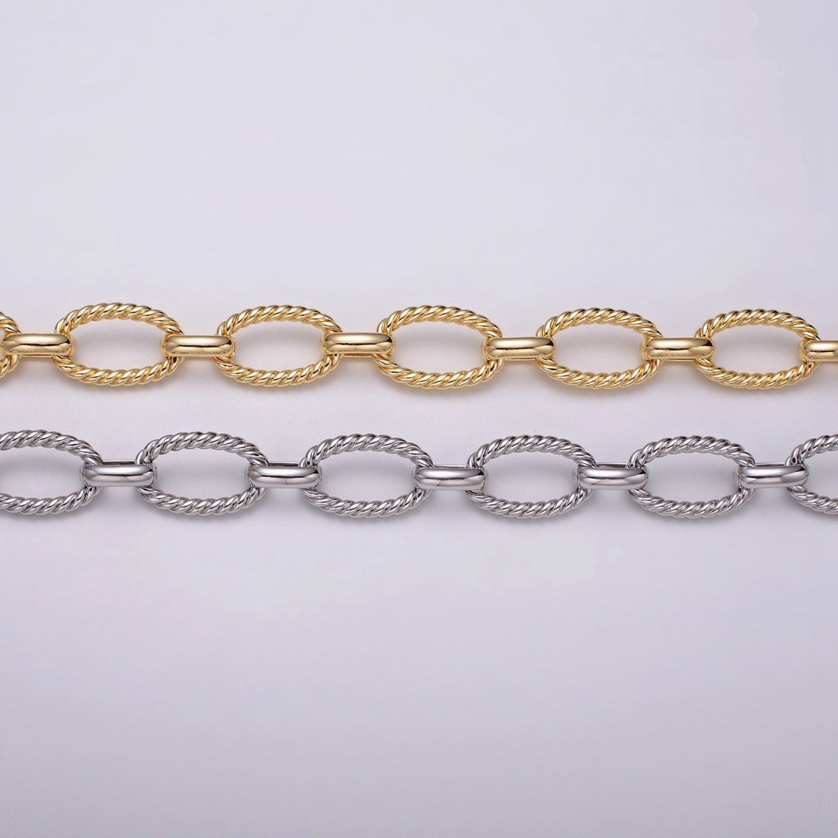 16k Gold Filled Chain by Yard Rope Oval Cable Chain Unfinished Chain Wholesale Chunky Chain Large Oval Link Chain | ROLL-1319 ROLL-1320