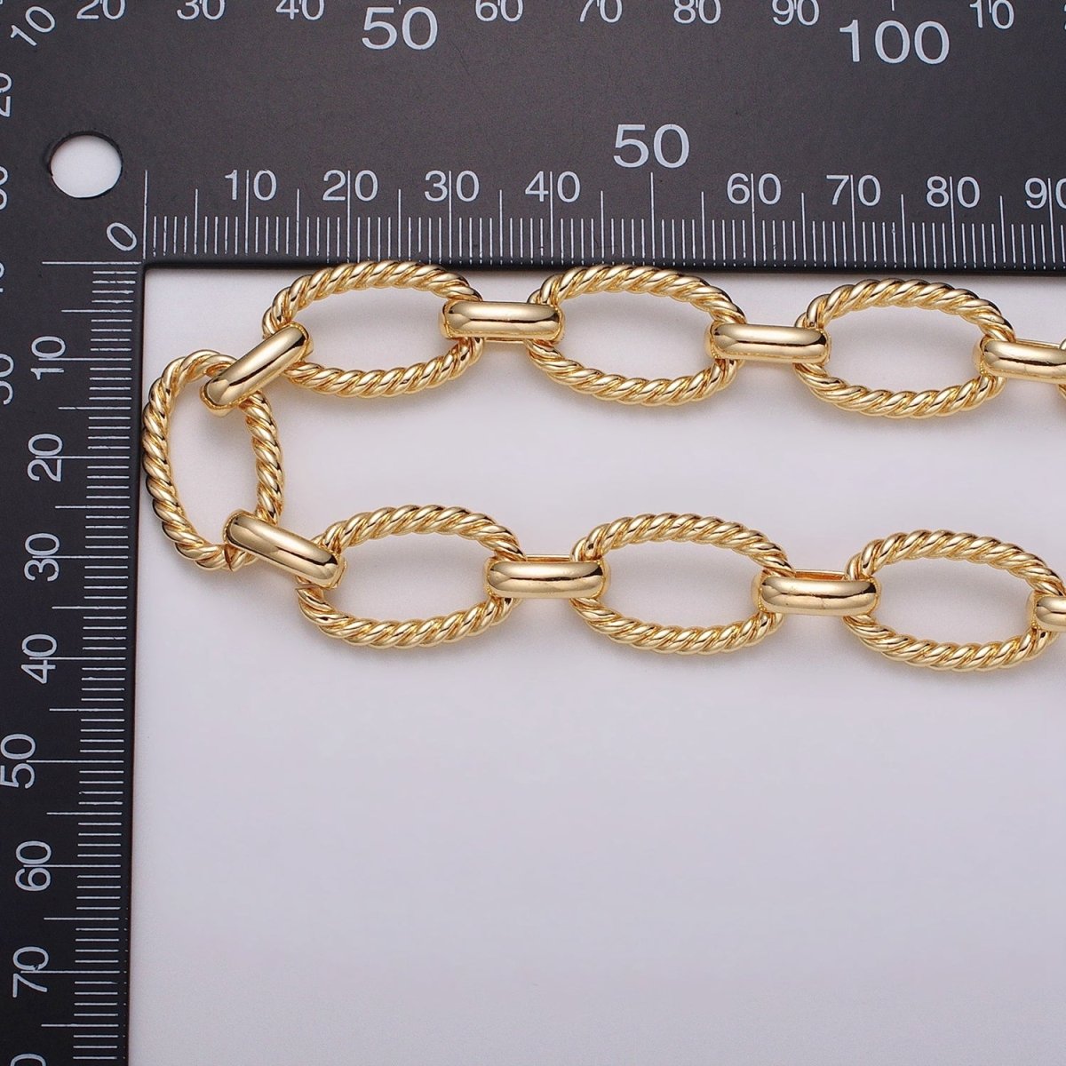 16k Gold Filled Chain by Yard Rope Oval Cable Chain Unfinished Chain Wholesale Chunky Chain Large Oval Link Chain | ROLL-1319 ROLL-1320