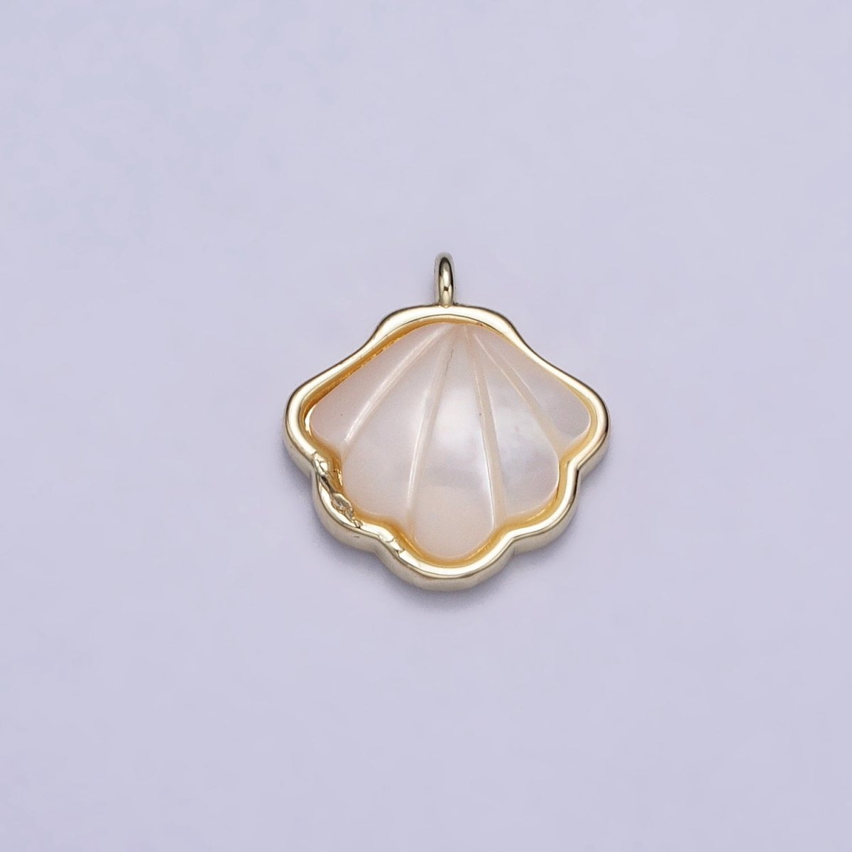 16K Gold Filled Clam Sea Shell Shell Pearl Add-On Charm | AC-773
