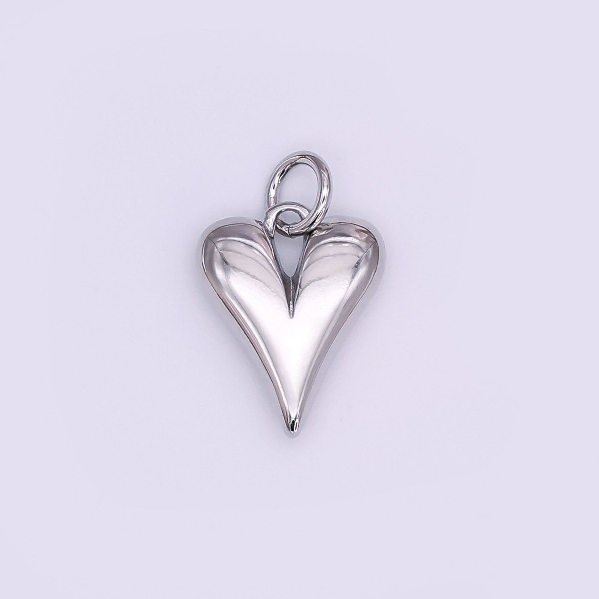 16k Gold Filled Dainty Puff Heart Charm for Love Valentine Jewelry Making N-907