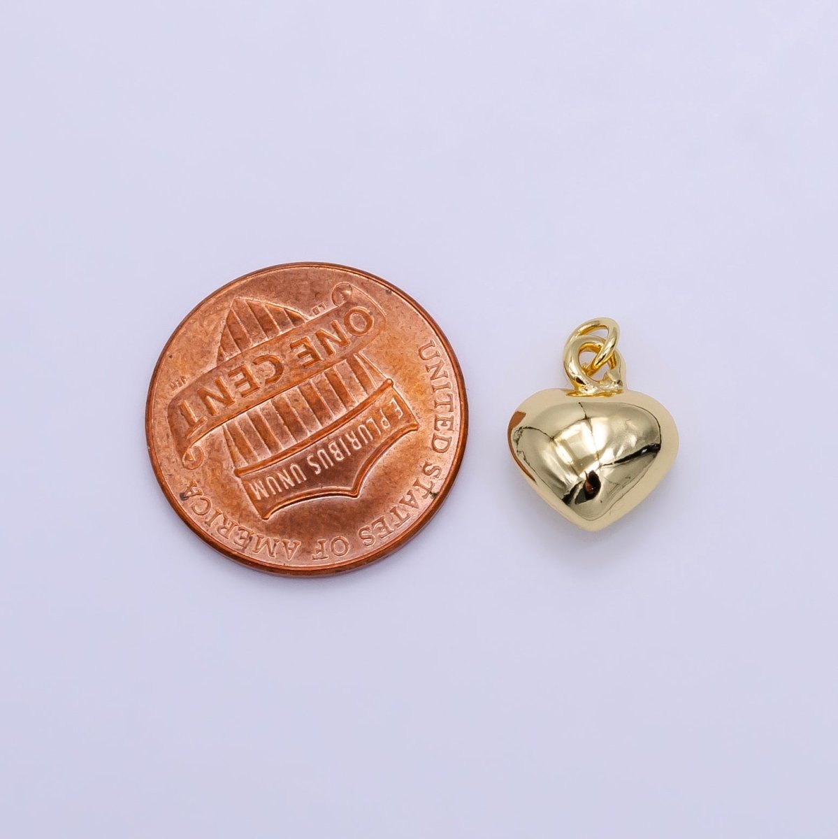 16K Gold Filled Heart Charm For Valentine Love Jewelry Making Component | X-202 X-203
