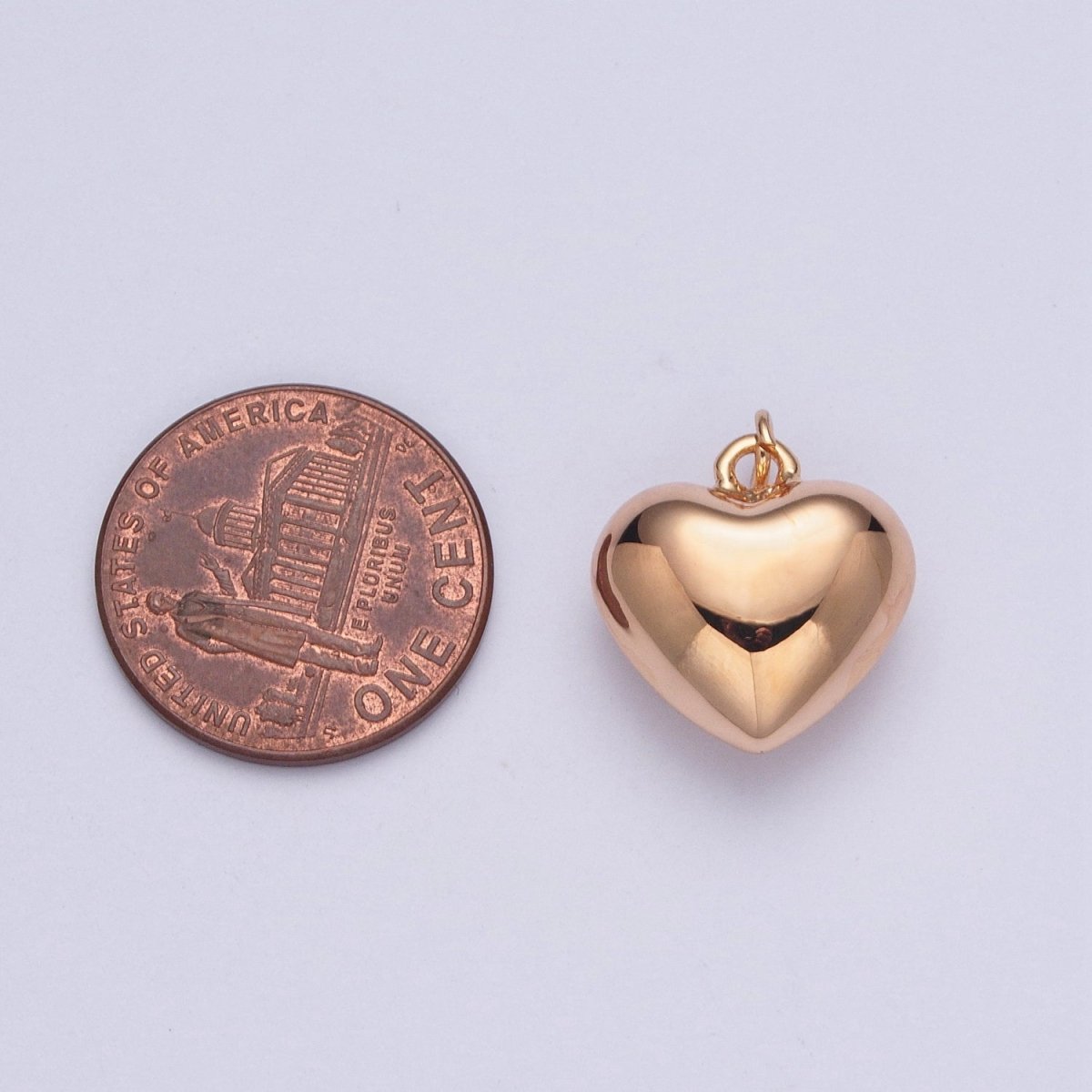 16K Gold Filled Heart Charm For Valentine Love Jewelry Making Component | X-202 X-203