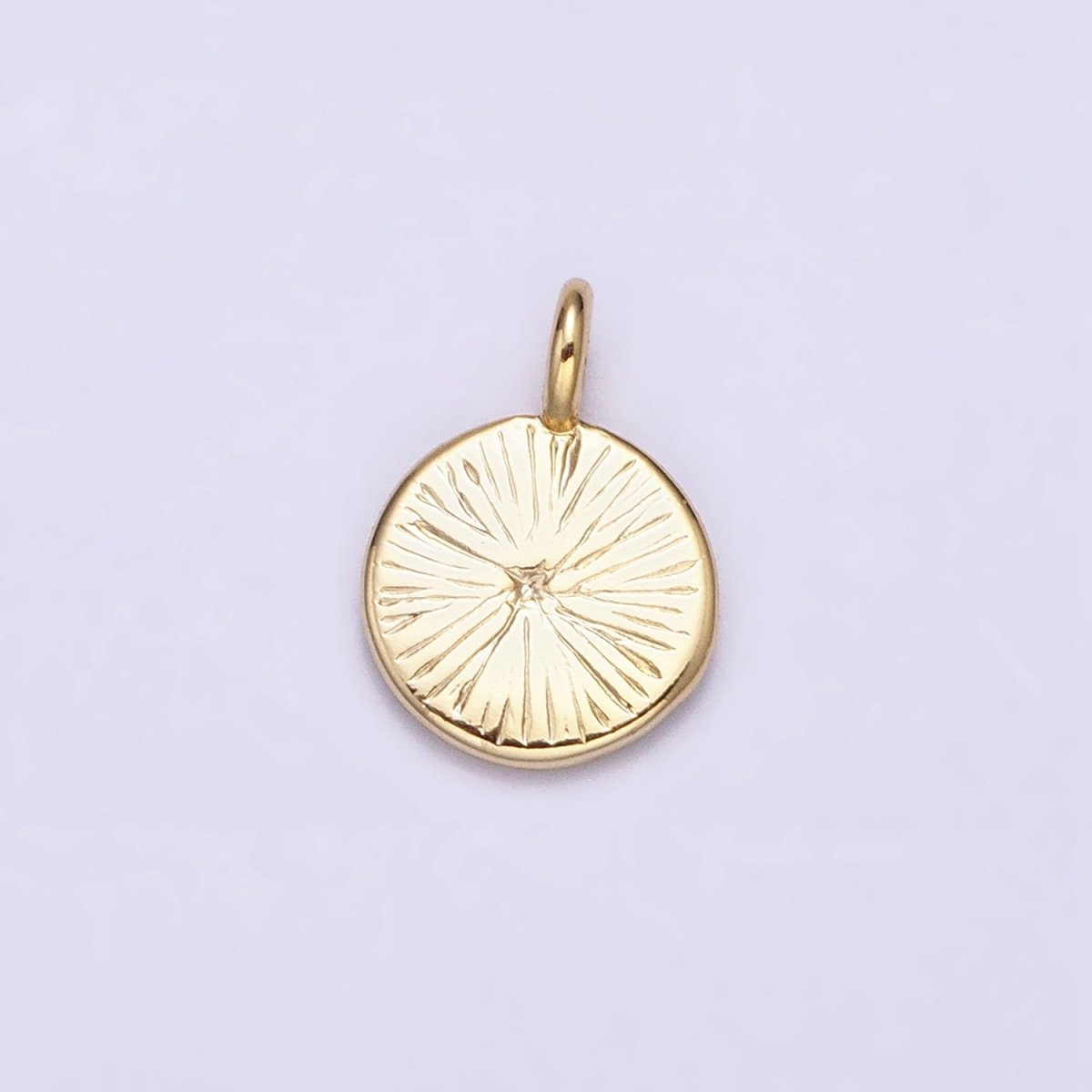 16K Gold Filled Mini Happy Smiley Face Emotion Round Add-On Charm | AC-1145