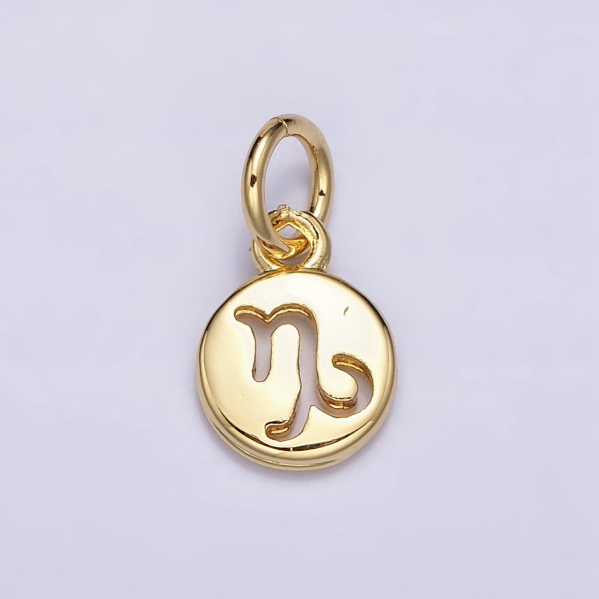 16K Gold Filled Mini Zodiac Horoscope Sign Personalized Add-On Open Round Charm | A-A1415-A-A1420