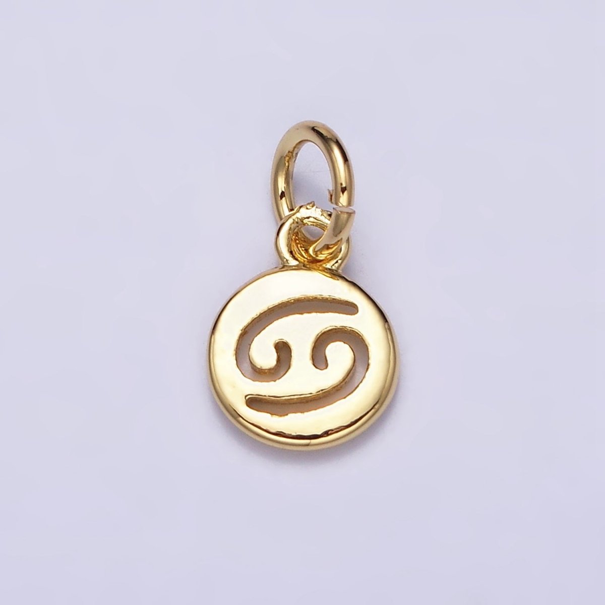 16K Gold Filled Mini Zodiac Horoscope Sign Personalized Add-On Open Round Charm | A-A1415-A-A1420