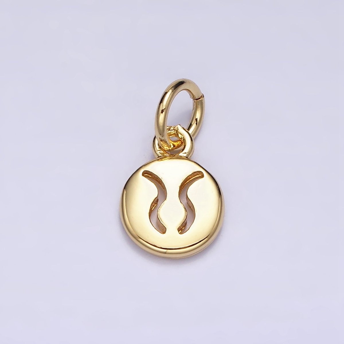 16K Gold Filled Mini Zodiac Horoscope Sign Personalized Add-On Open Round Charm | A-A1415-A-A1420
