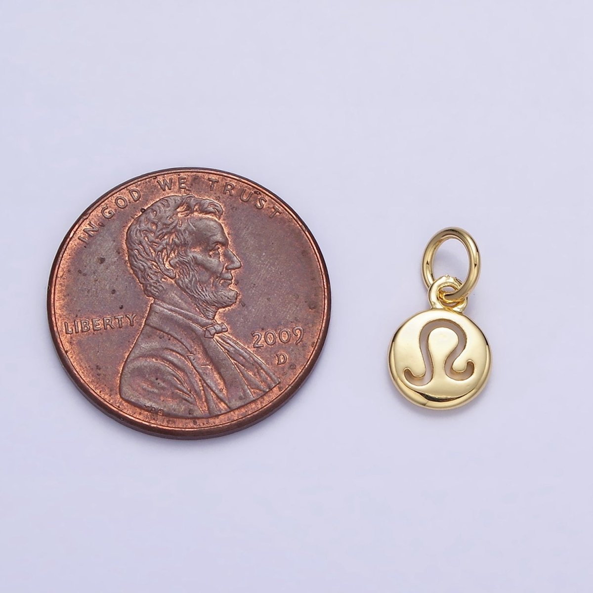 16K Gold Filled Mini Zodiac Horoscope Sign Personalized Add-On Open Round Charm | A-A1415-A-A1420
