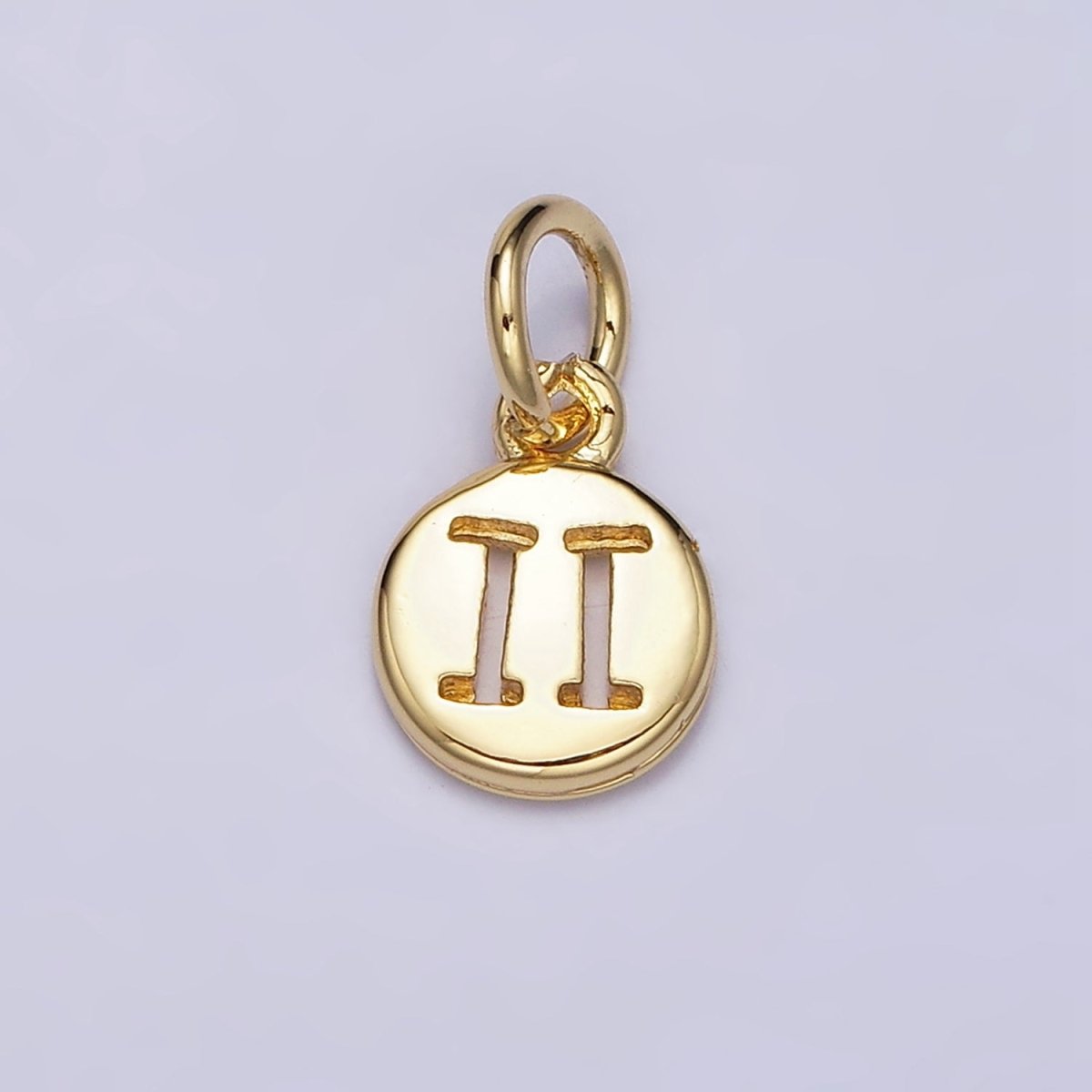 16K Gold Filled Mini Zodiac Horoscope Sign Personalized Add-On Open Round Charm | A-A1415-A-A1420