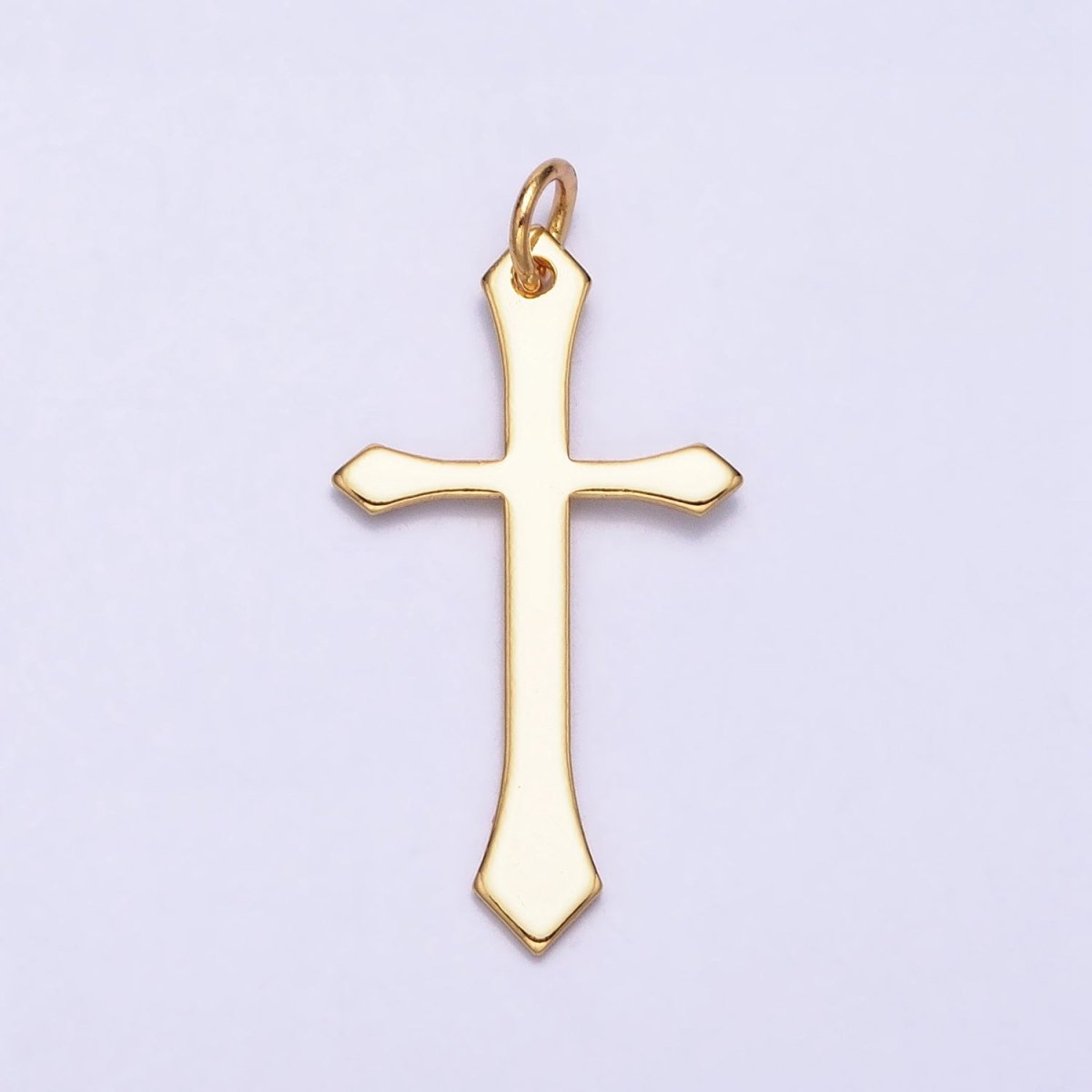 16K Gold Filled Passion Cross Minimalist Religious Charm | AC1327