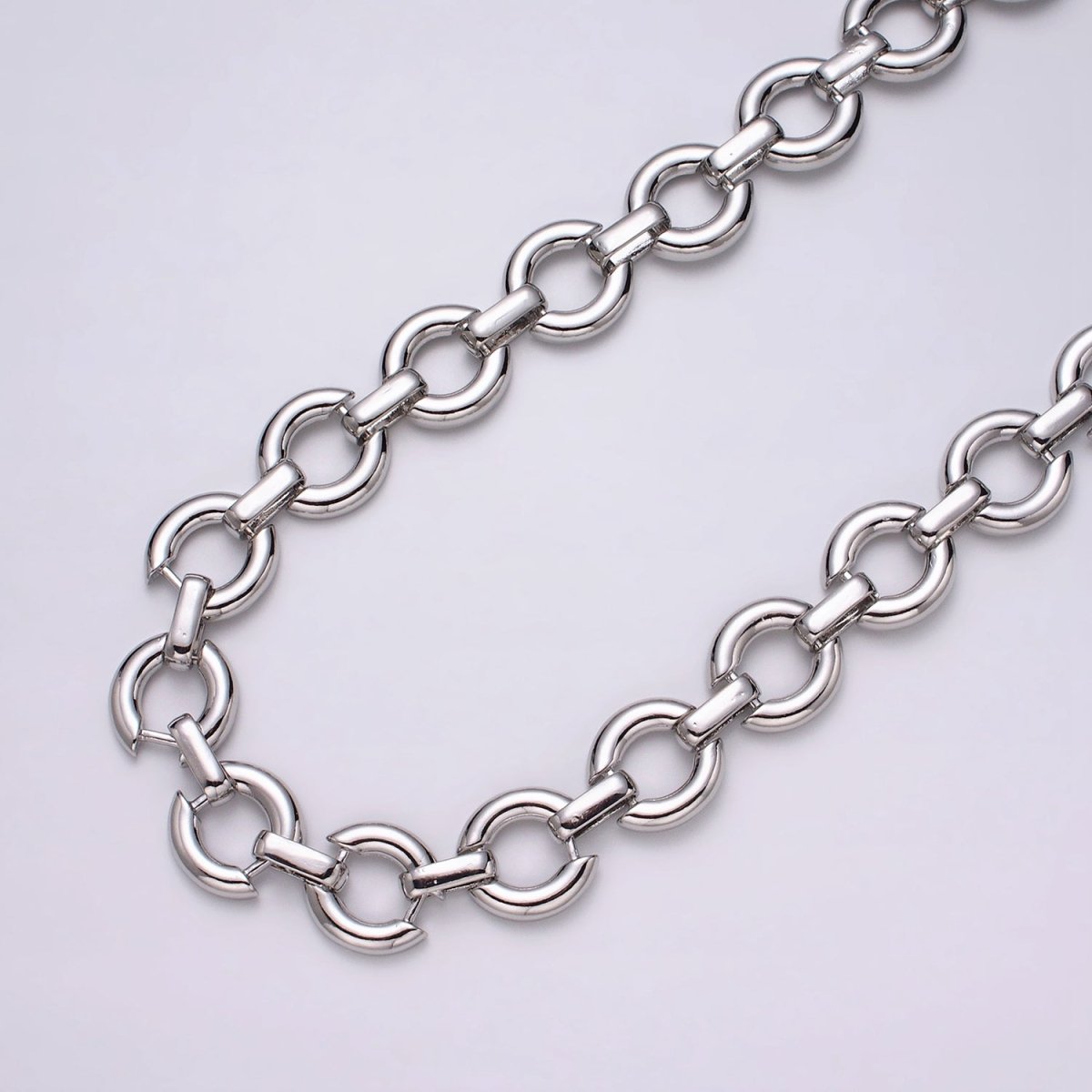 16K Gold Filled Round Cable Chain Chain, Silver Unique Chain by Yard for Jewelry Making Supply | ROLL-1317 ROLL-1318 Clearance Pricing