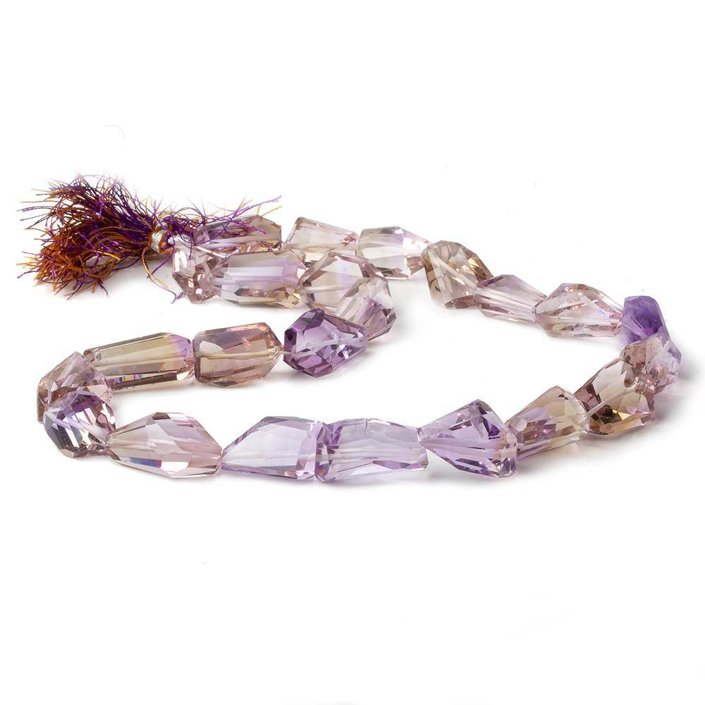 16x11-20x11.5mm Ametrine Faceted Nugget Beads 16 inch 23 pieces AAA