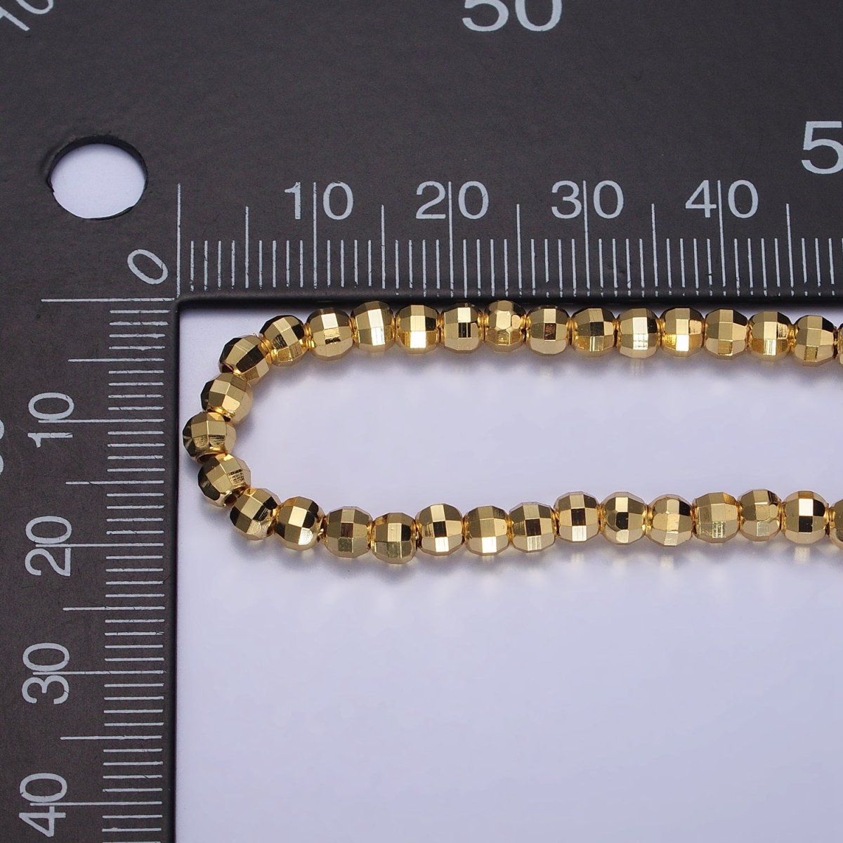 Gold, Silver 3.5mm, 3mm Multifaceted Ball Chain 17.5 Inch Necklace w. Extender | WA-01564 ~ WA-01567 Clearance Pricing