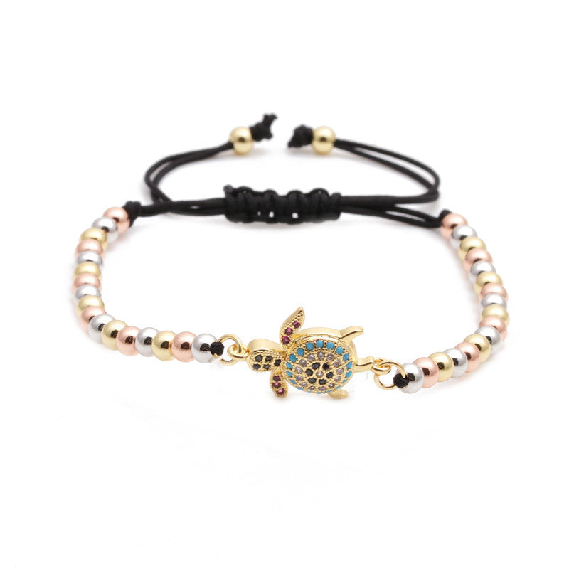 Women's Trendy Micro Inlaid Zircon Turtle Adjustable Can Be Bracelet