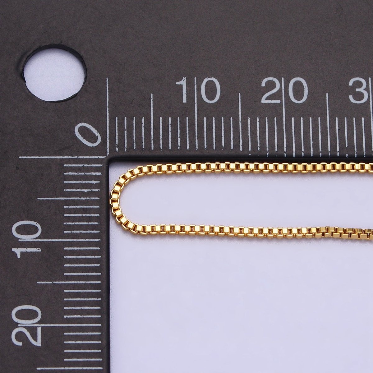17.75 inch Box Chain Necklace - 24k Gold Filled Box Chain Delicate Dainty Layered Necklace | WA-1644 Clearance Pricing