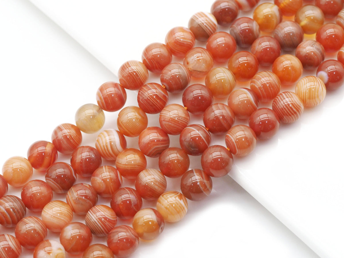 Genuine Red Botswana Agate Round Smooth Beads, Sku#U1399