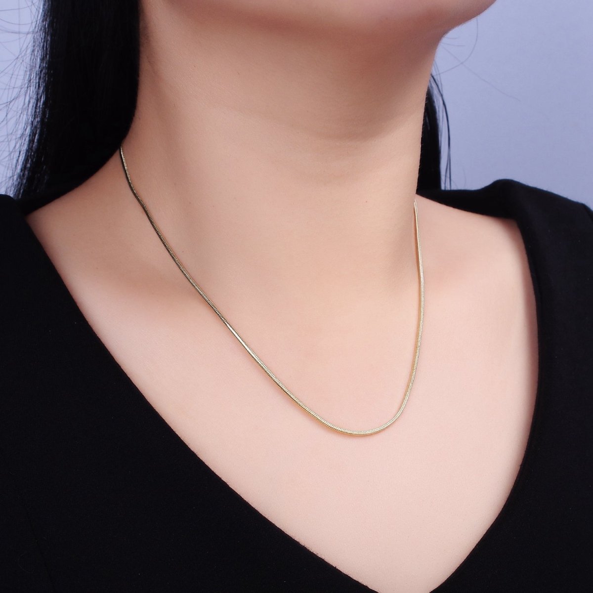 1.7mm Dainty Cocoon 18 Inch Minimalist Layering Chain Necklace | WA-1876 Clearance Pricing