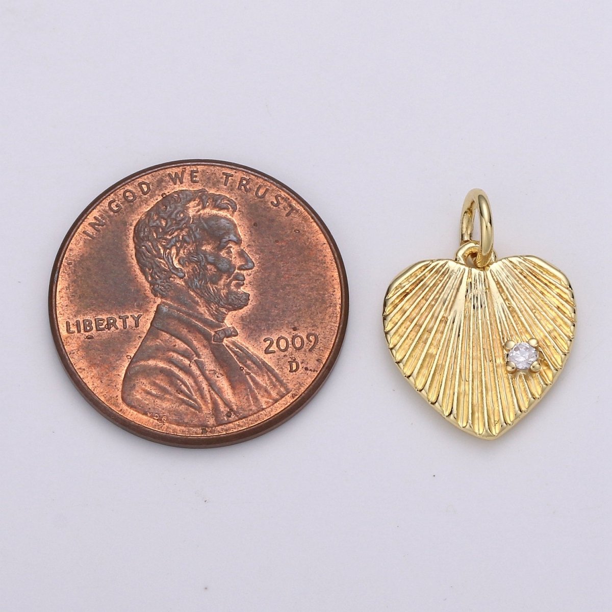 17X12mm 24k Gold Filled Heart Charms, Love Pendant, Dainty Heart Pendant Cubic Heart Charm for Bracelet Earring Necklace supply D-412