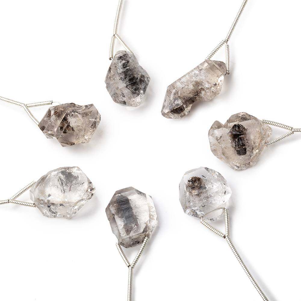 17x13-20x14mm Double Terminated Quartz Natural Crystal Focal 1 Bead
