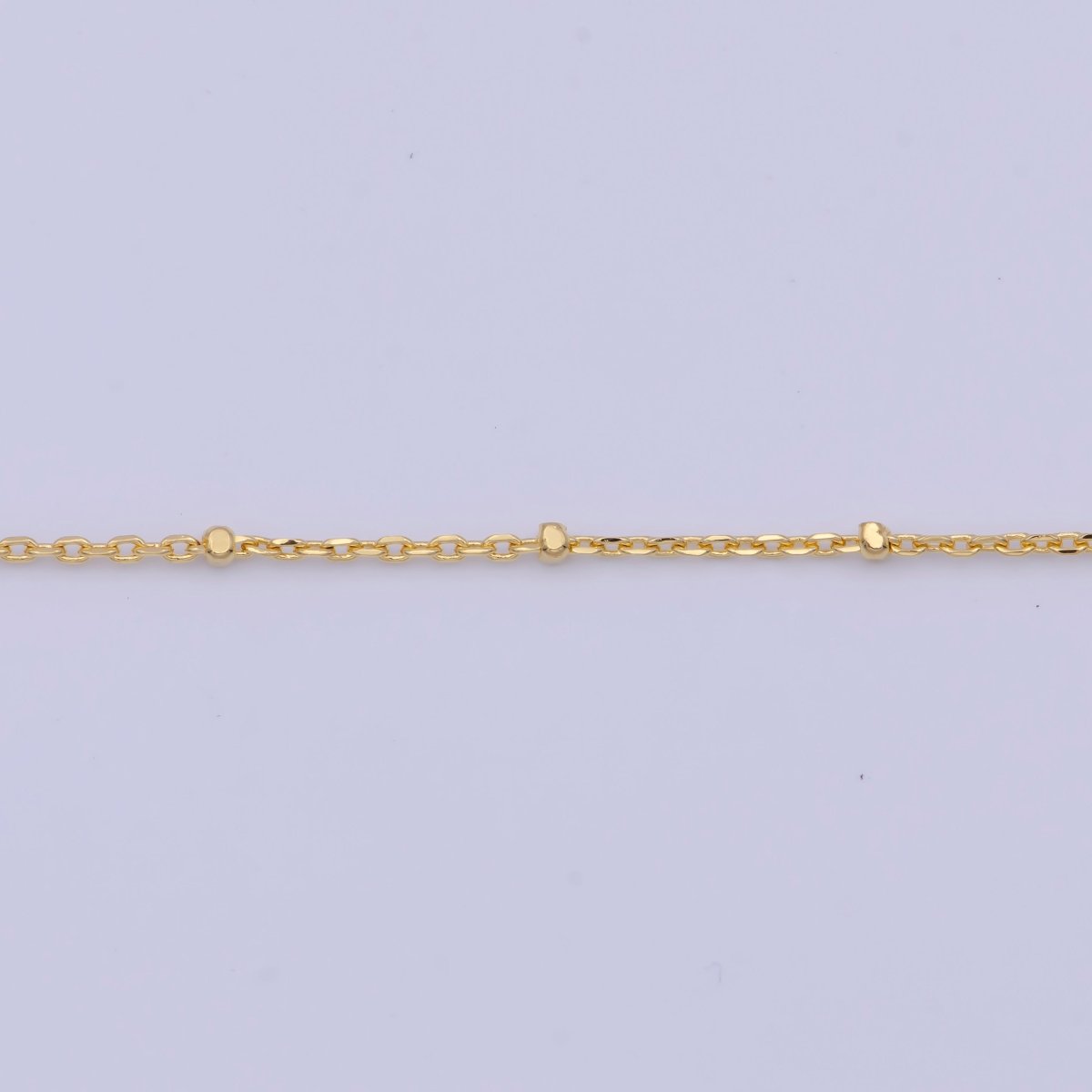 18" Ready to Wear Gold Filled Satellite Chain, Satellite Beaded Chain with Lobster Clasp, Simple Everyday Layering Necklace | WA-1121