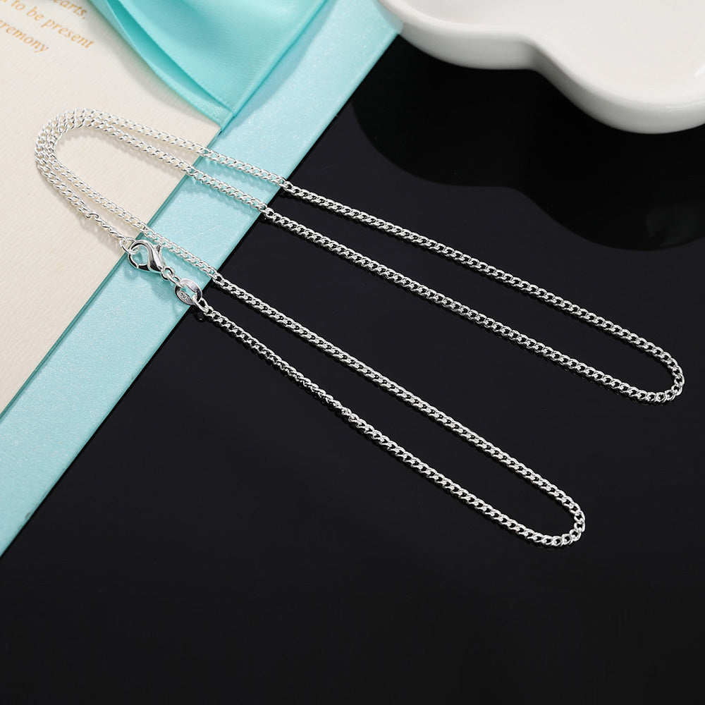 European and American 2MM side chain necklace