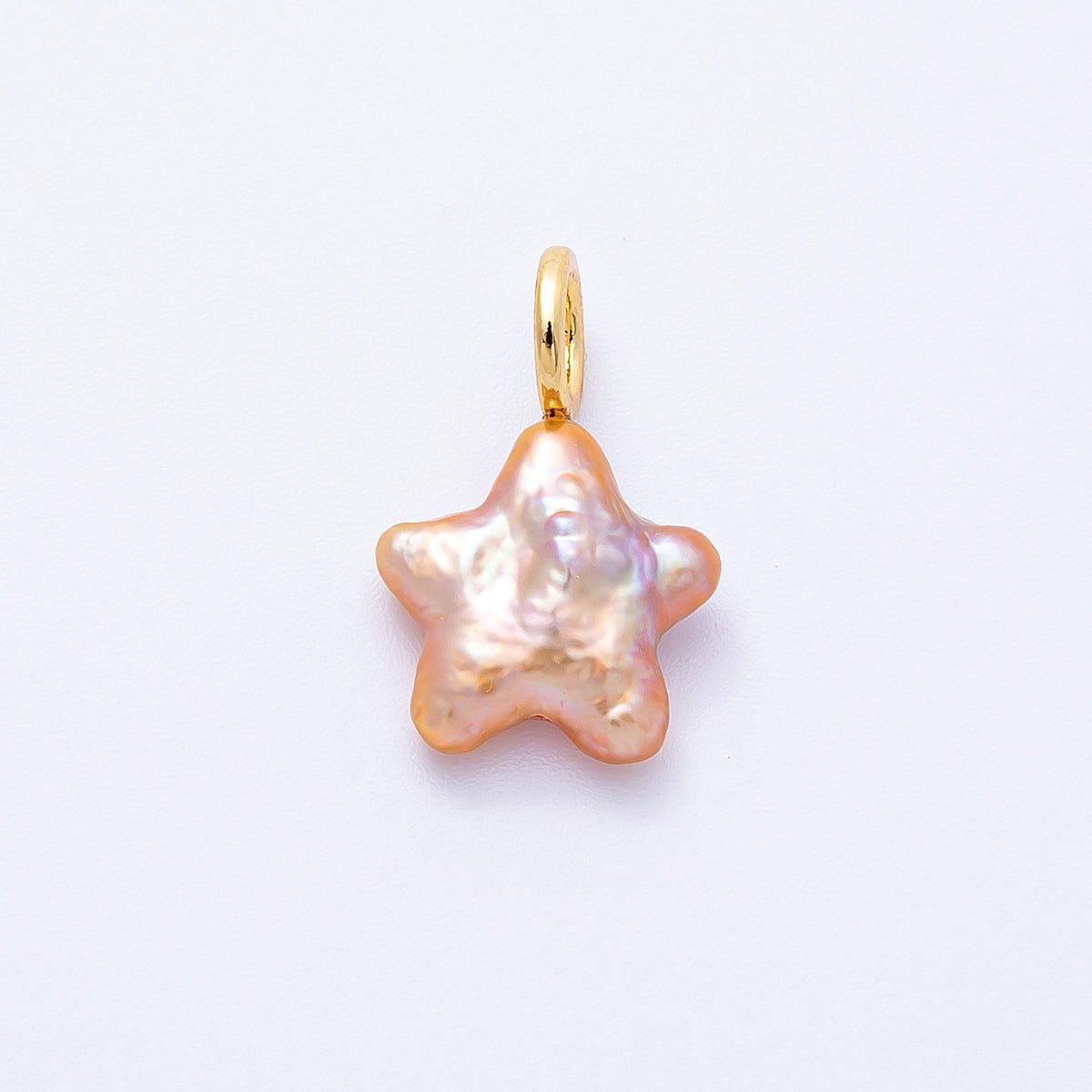 18K Gold Filled 18mm Purple, Pink, White Celestial Star Freshwater Pearl Pendant | Charms-00431 - 00433