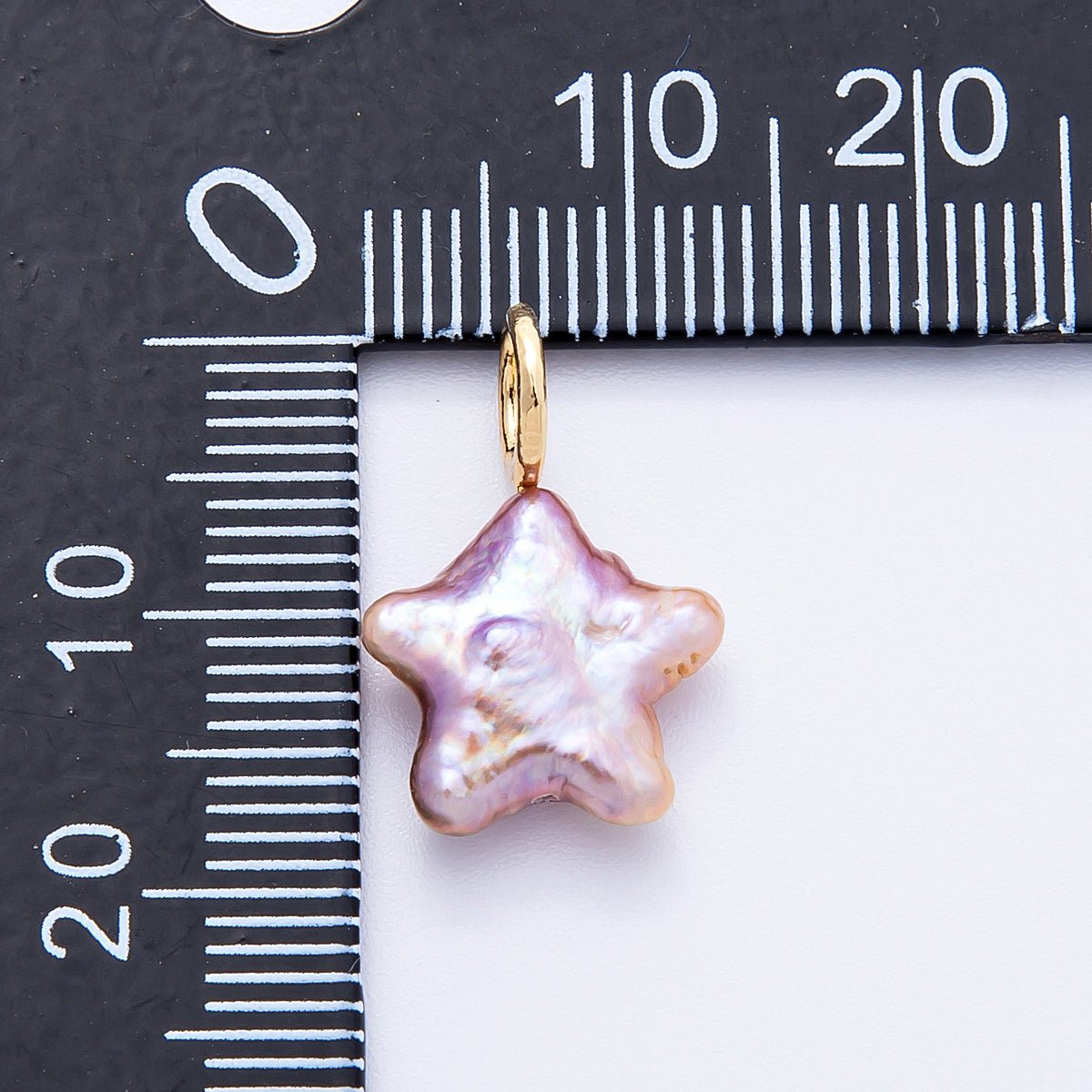 18K Gold Filled 18mm Purple, Pink, White Celestial Star Freshwater Pearl Pendant | Charms-00431 - 00433