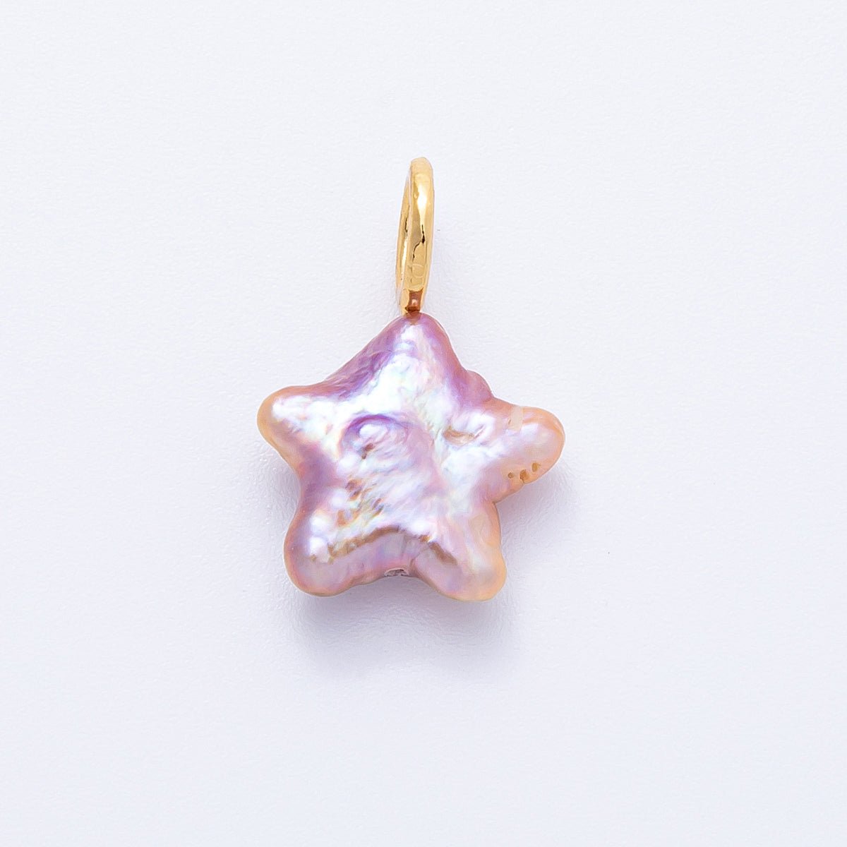 18K Gold Filled 18mm Purple, Pink, White Celestial Star Freshwater Pearl Pendant | Charms-00431 - 00433