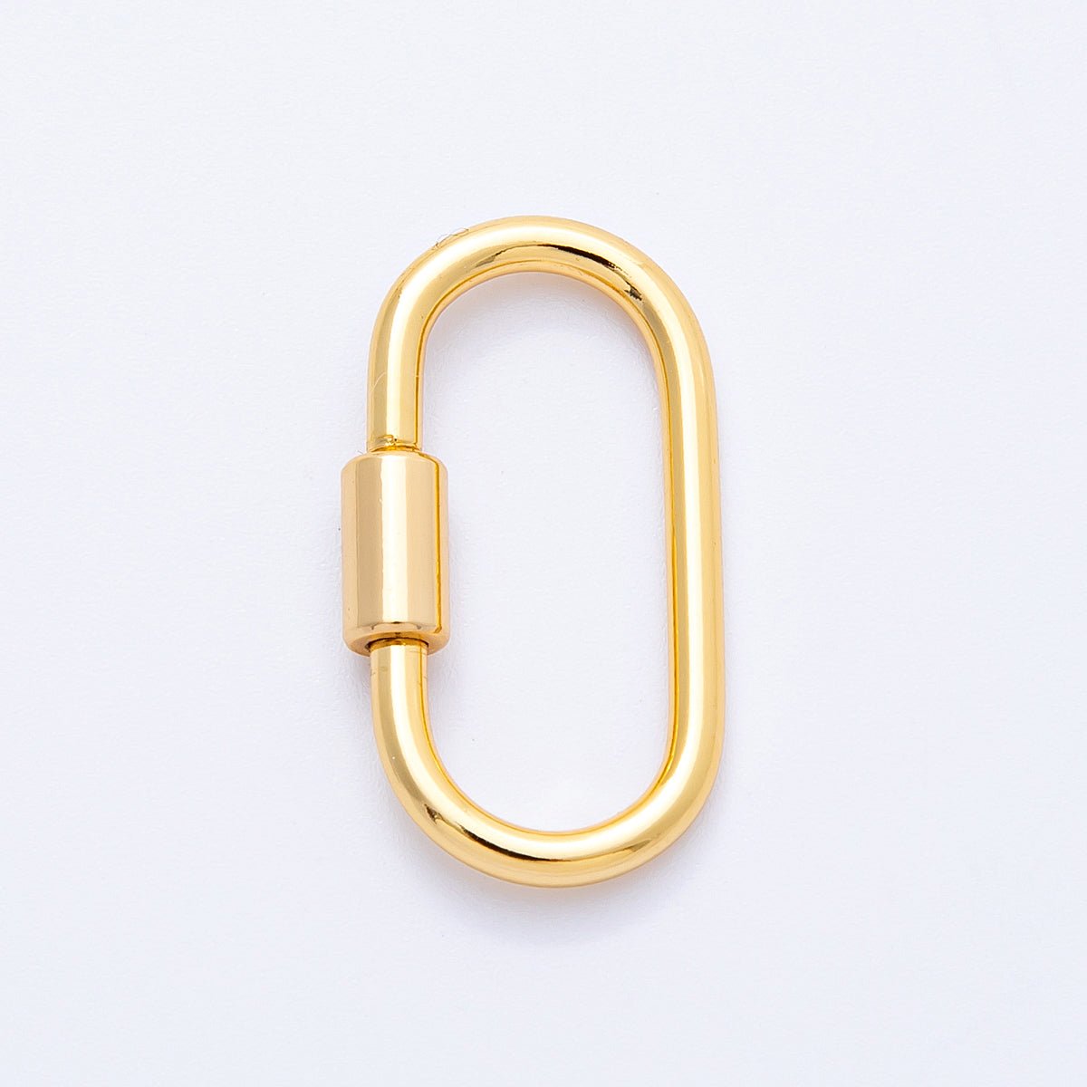 18K Gold Filled 26mm Minimalist Oblong Carabiner Clasp Closure Finding | Findings-00039