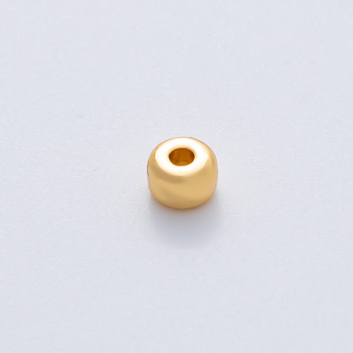 18K Gold Filled 6mm Minimalist Rondelle Rondelle Bead in Gold & Silver | B538