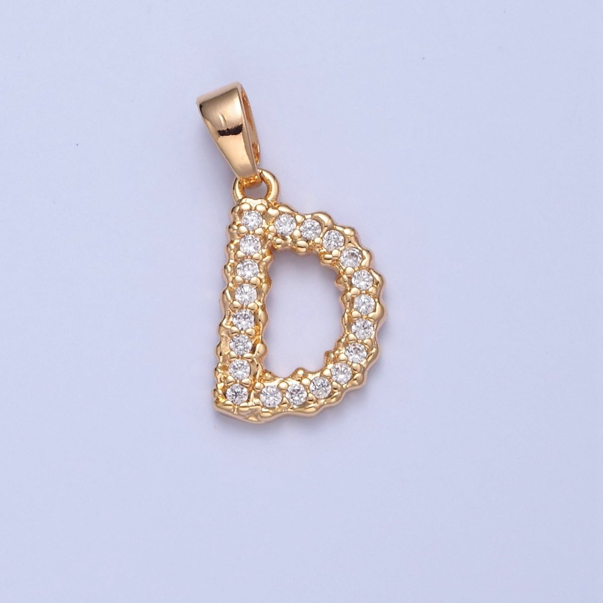 18k Gold Filled CZ Initial, Letter Alphabet Micro Pave charms Dainty Gold Cubic Pendant Charm for Necklace Bracelet Personalized Jewelry A-849-A-861