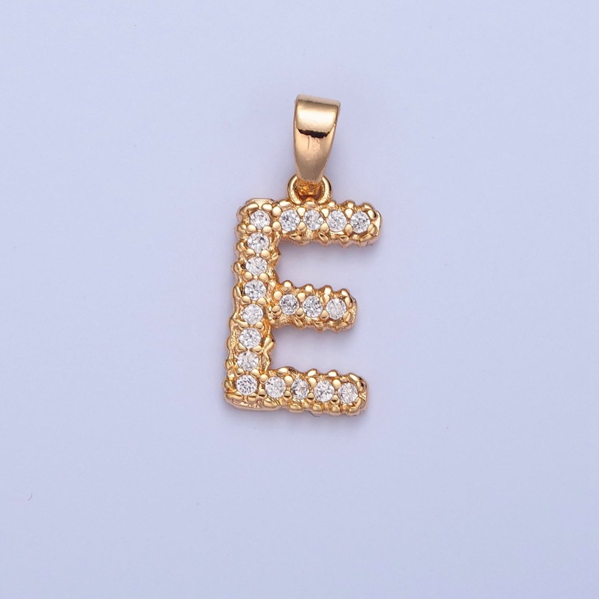 18k Gold Filled CZ Initial, Letter Alphabet Micro Pave charms Dainty Gold Cubic Pendant Charm for Necklace Bracelet Personalized Jewelry A-849-A-861