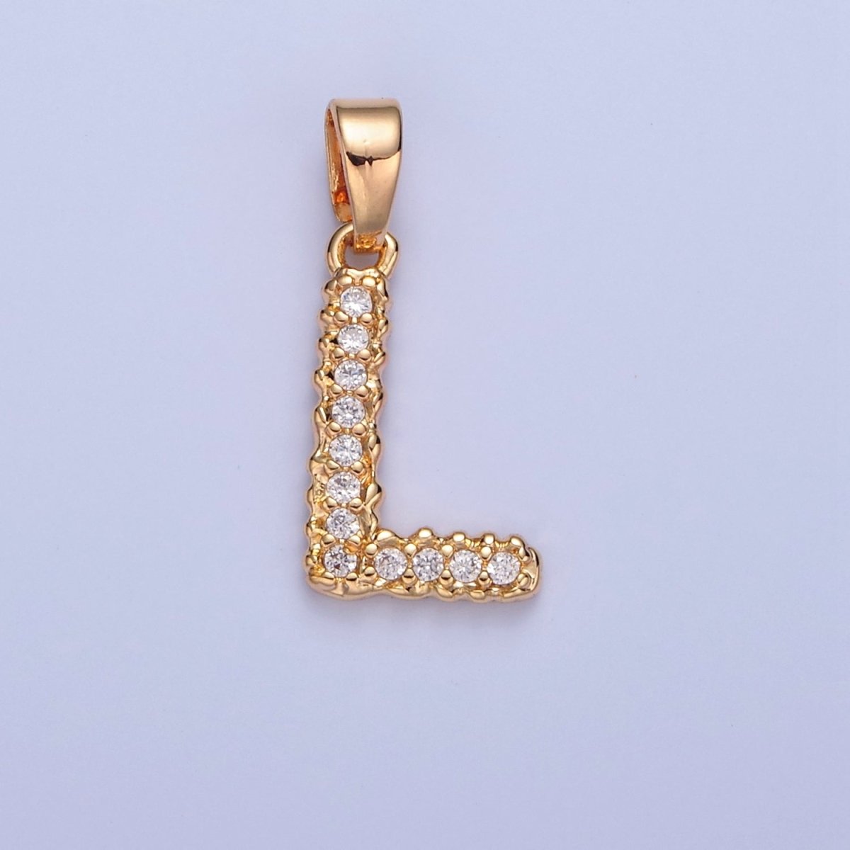 18k Gold Filled CZ Initial, Letter Alphabet Micro Pave charms Dainty Gold Cubic Pendant Charm for Necklace Bracelet Personalized Jewelry A-849-A-861