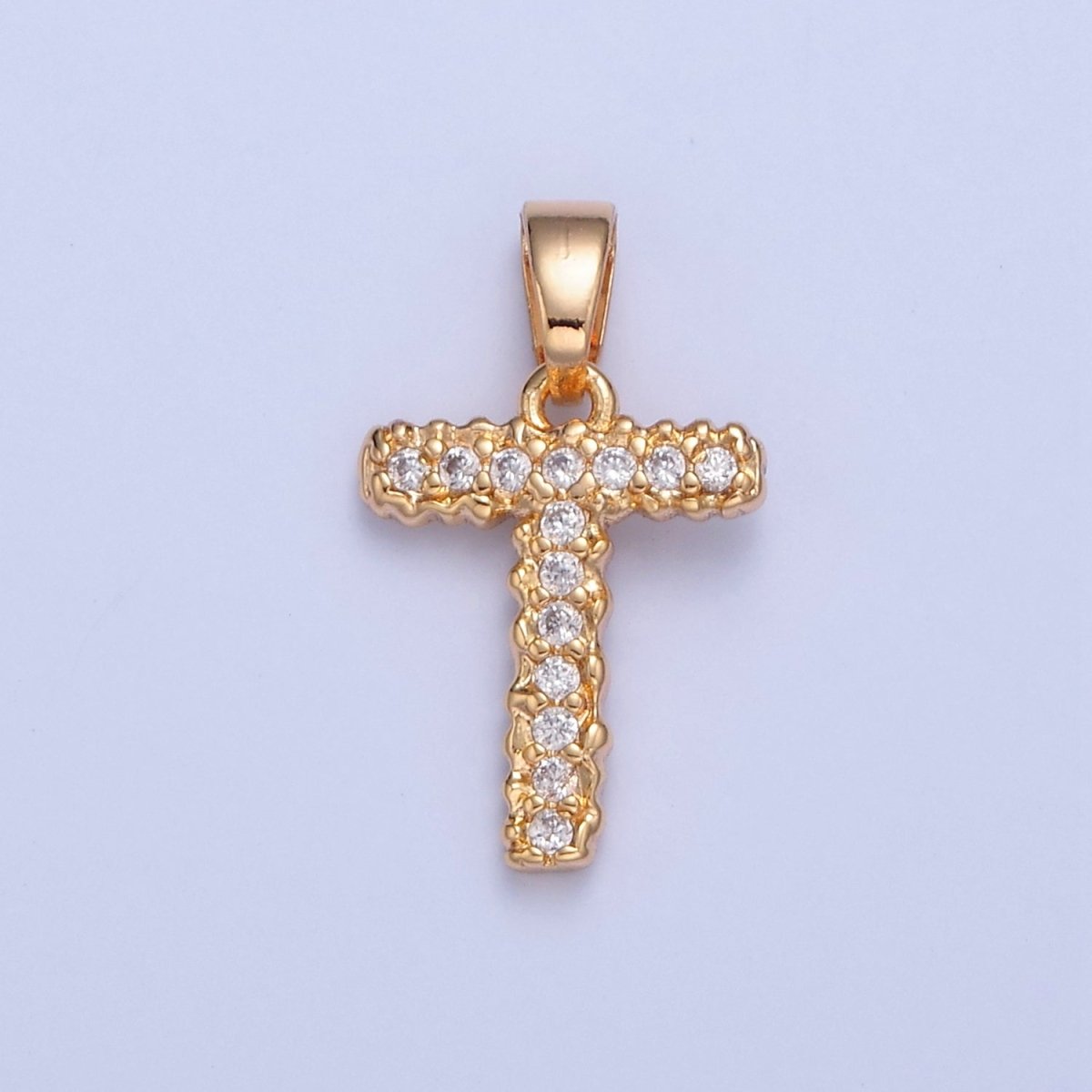 18k Gold Filled CZ Initial, Letter Alphabet Micro Pave charms Dainty Gold Cubic Pendant Charm for Necklace Bracelet Personalized Jewelry A-849-A-861