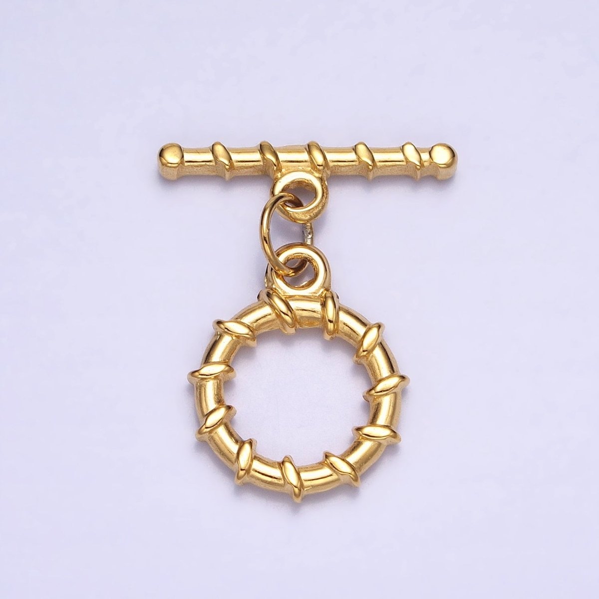 18K Gold Filled Geometric Tie Toggle Clasps in Gold & Silver | Z-299 Z-300