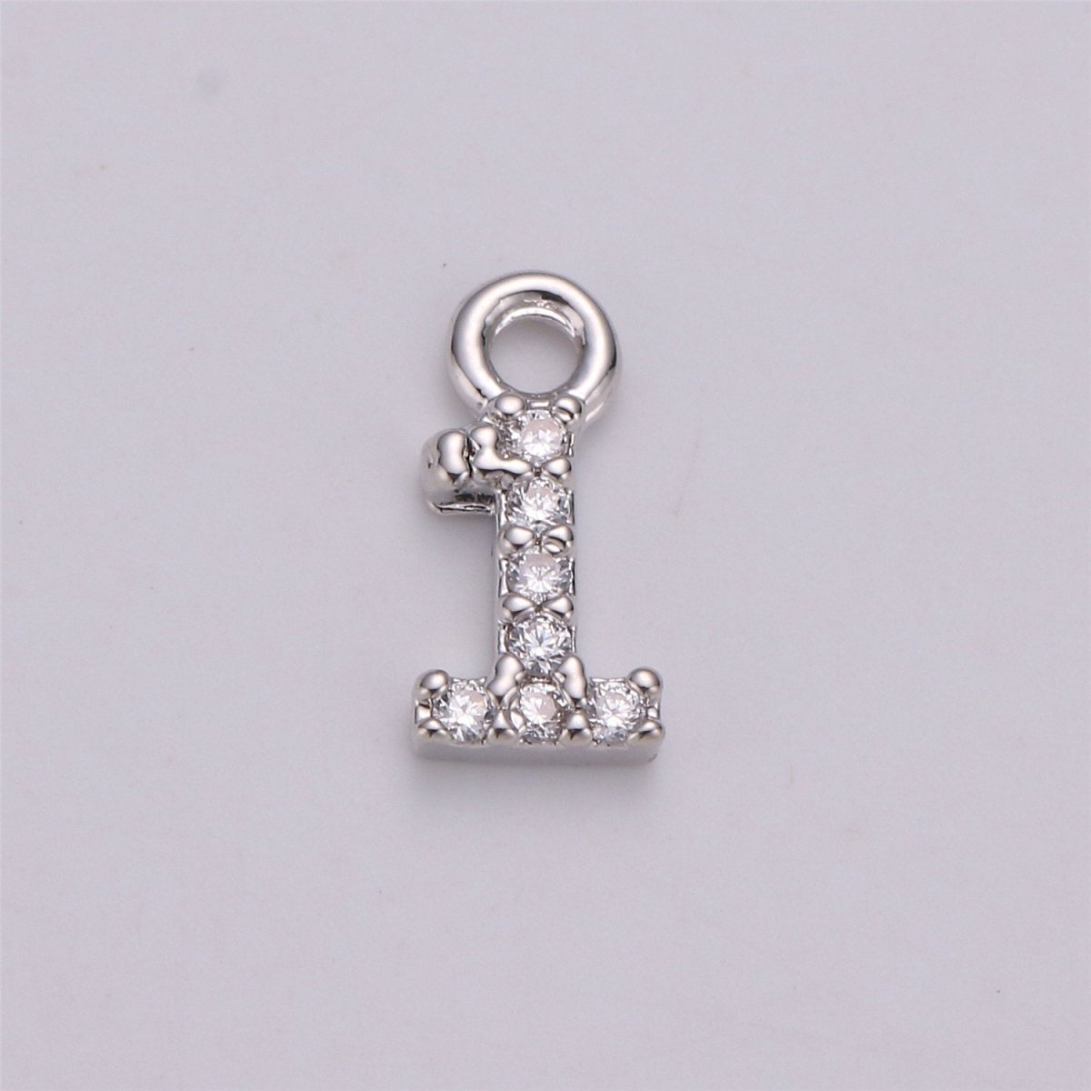18K Gold Filled Number Charm Micro Pave numbers Gold arabic numerals charms for Bracelet Necklace Earring Charm Jewelry Making Supply M-021-M-042
