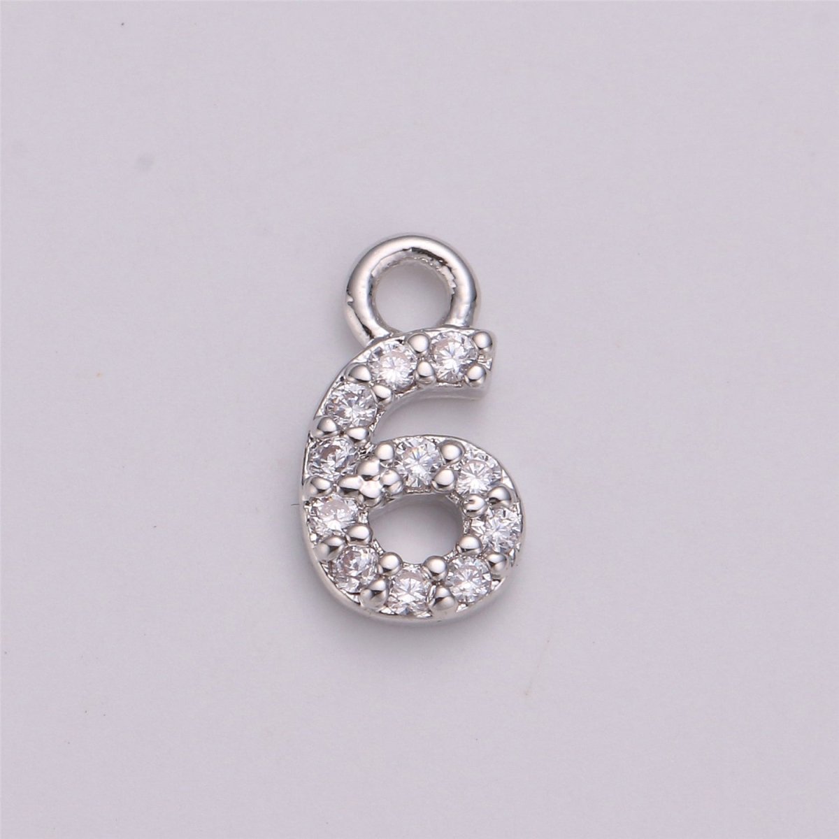 18K Gold Filled Number Charm Micro Pave numbers Gold arabic numerals charms for Bracelet Necklace Earring Charm Jewelry Making Supply M-021-M-042