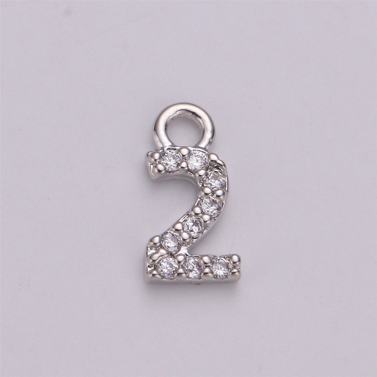 18K Gold Filled Number Charm Micro Pave numbers Gold arabic numerals charms for Bracelet Necklace Earring Charm Jewelry Making Supply M-021-M-042