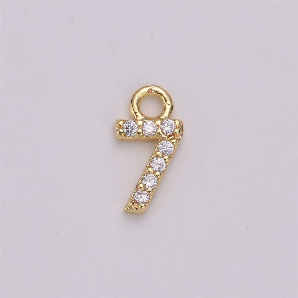 18K Gold Filled Number Charm Micro Pave numbers Gold arabic numerals charms for Bracelet Necklace Earring Charm Jewelry Making Supply M-021-M-042